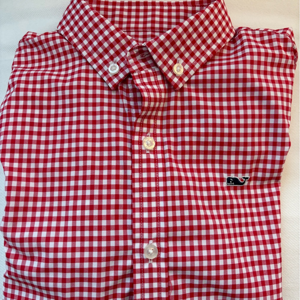 Vineyard Vines Performance Shirt in classic red gingham